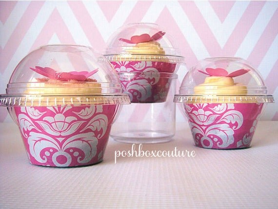 50 Clear Cupcake Favor Boxes by Celebr8tions on Etsy