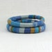 Bangle Bracelets- Stackable - Blue Turquoise - Summer Sky