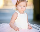 Reserved for Rachel Girard---Blush Bow Headband--Headband or Clip--Flower Girls--Bridesmaids--Portraits