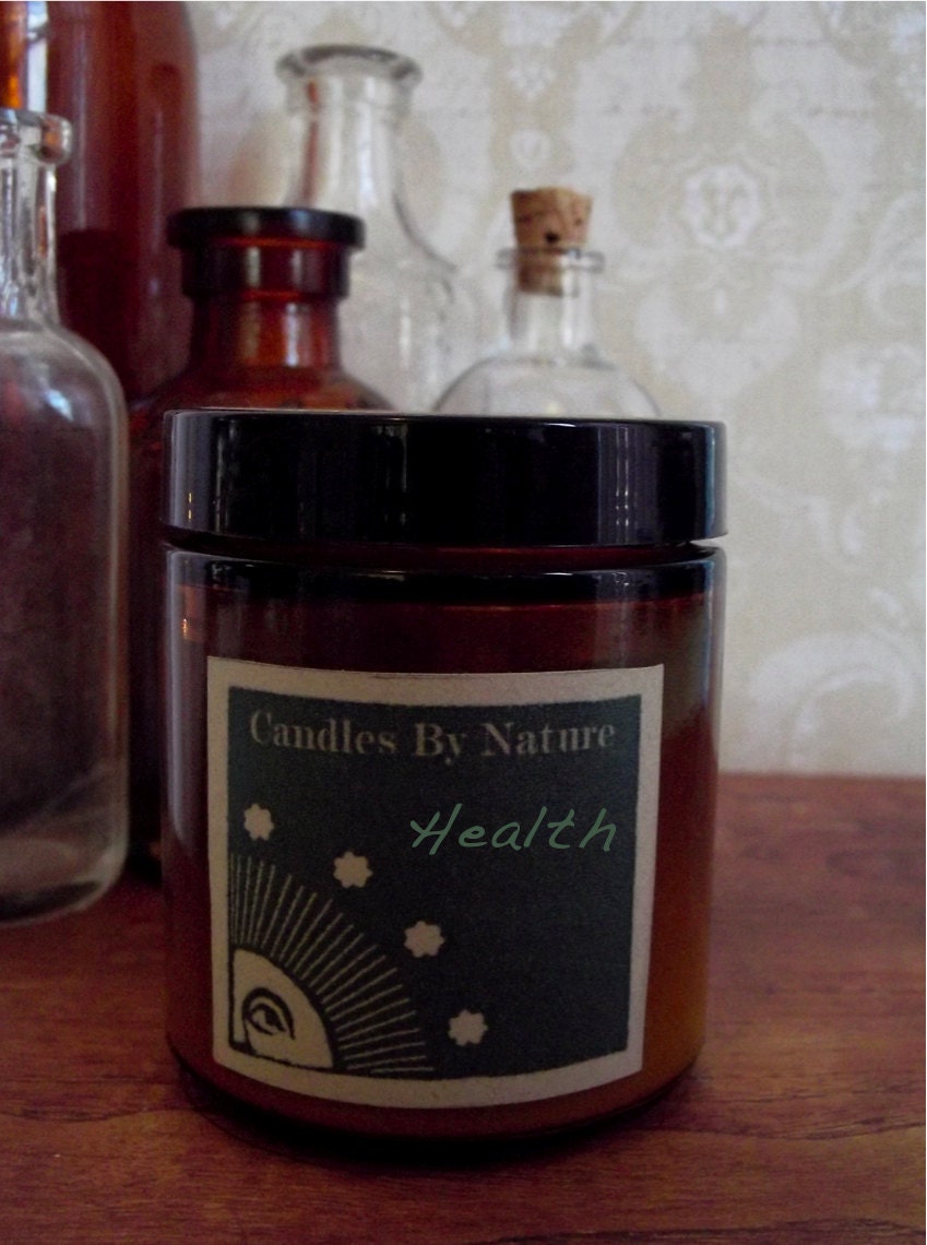 Candles Soy Aromatherapy HEALTH Handmade Natural Soy Candle Rosemary Juniper Sandalwood (4 oz.) Essential Oils Vegan