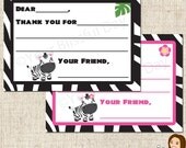 PRINTABLE Zebra Fill-in-the-Blank Thank You Cards (Boy or Girl) Il_170x135
