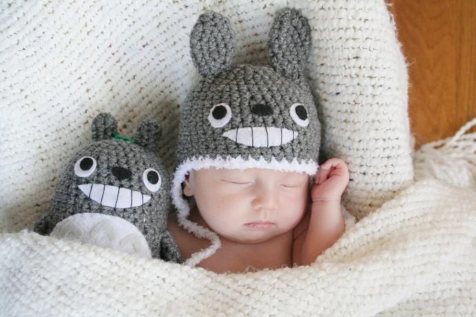 Crochet Totoro Hat (Newborn) Made To Order