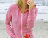 Organic "I am INSPIRED" Pink Layering Hoodie - size XS