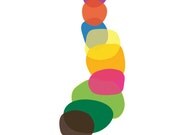 Abstract Art PERSONALIZED Art 'Yes you can' colorful home decor bold colors encouragement