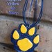 Lions, Panthers, Cougars, Bulldogs, Bobcats, Wildcats, Tigers, Jaguars, Pumas, Cats and Wolves Team Spirit Paw Print Necklace