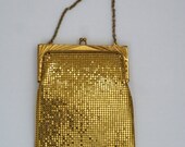 1920s whiting and davis gold mesh purse art deco flapper chain mail