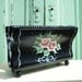 Tole Magazine Rack Shabby Chic Charm with Fretwork Detailing