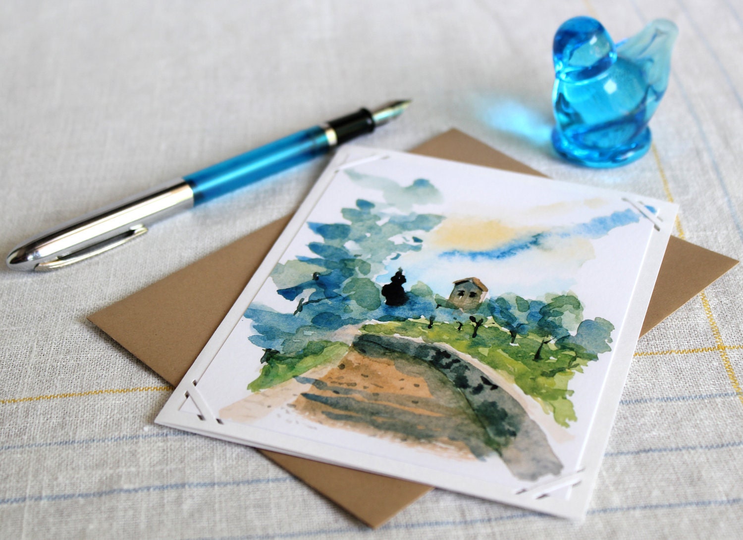 Italian Sampler Card Set - cards with signed archival watercolor print - set of 8