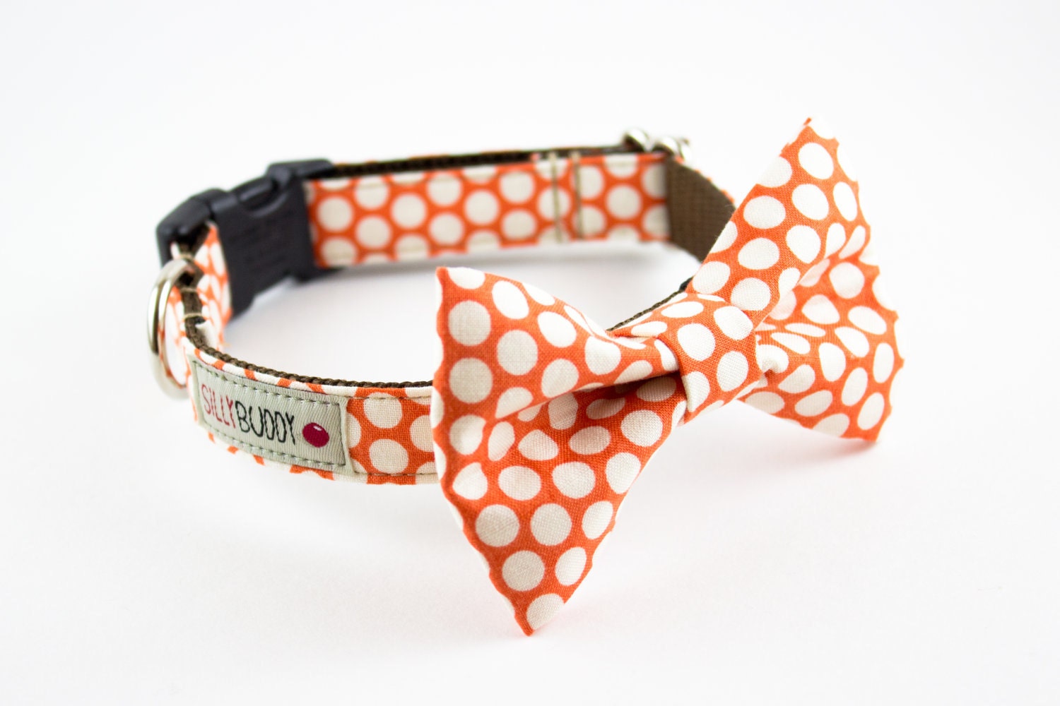 Tangerine Honeycomb Dog Bow Tie Collar