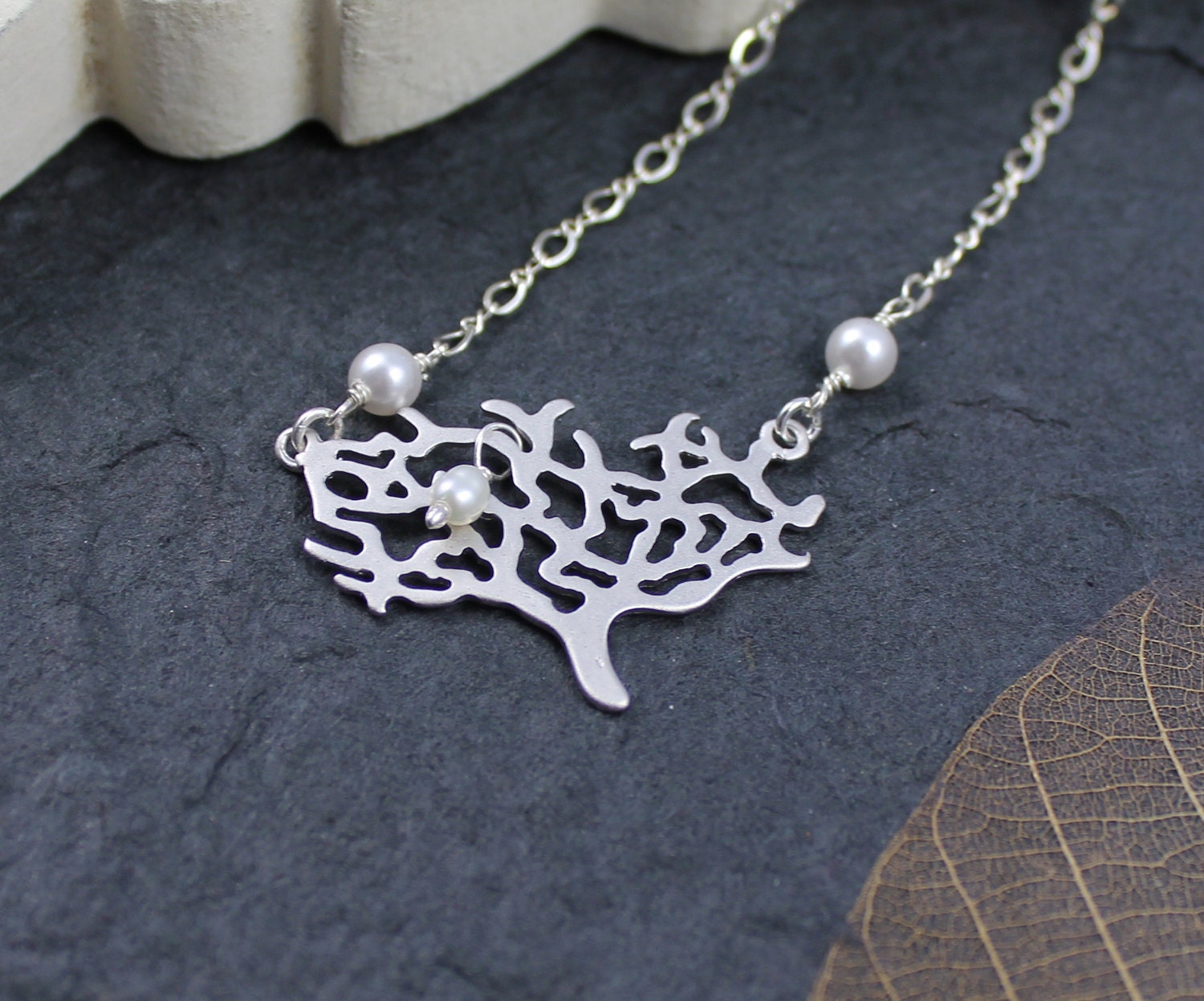New Mother Necklace, SILVER Tree of Life Pendant with Pearls MOM, Necklace, New Wedding Bridesmaid gift