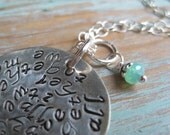 SALE -  We May Not Have It All Together But Together We Have It All - Ready to Ship -  Mother's Day Gift - Sterling Silver Disc