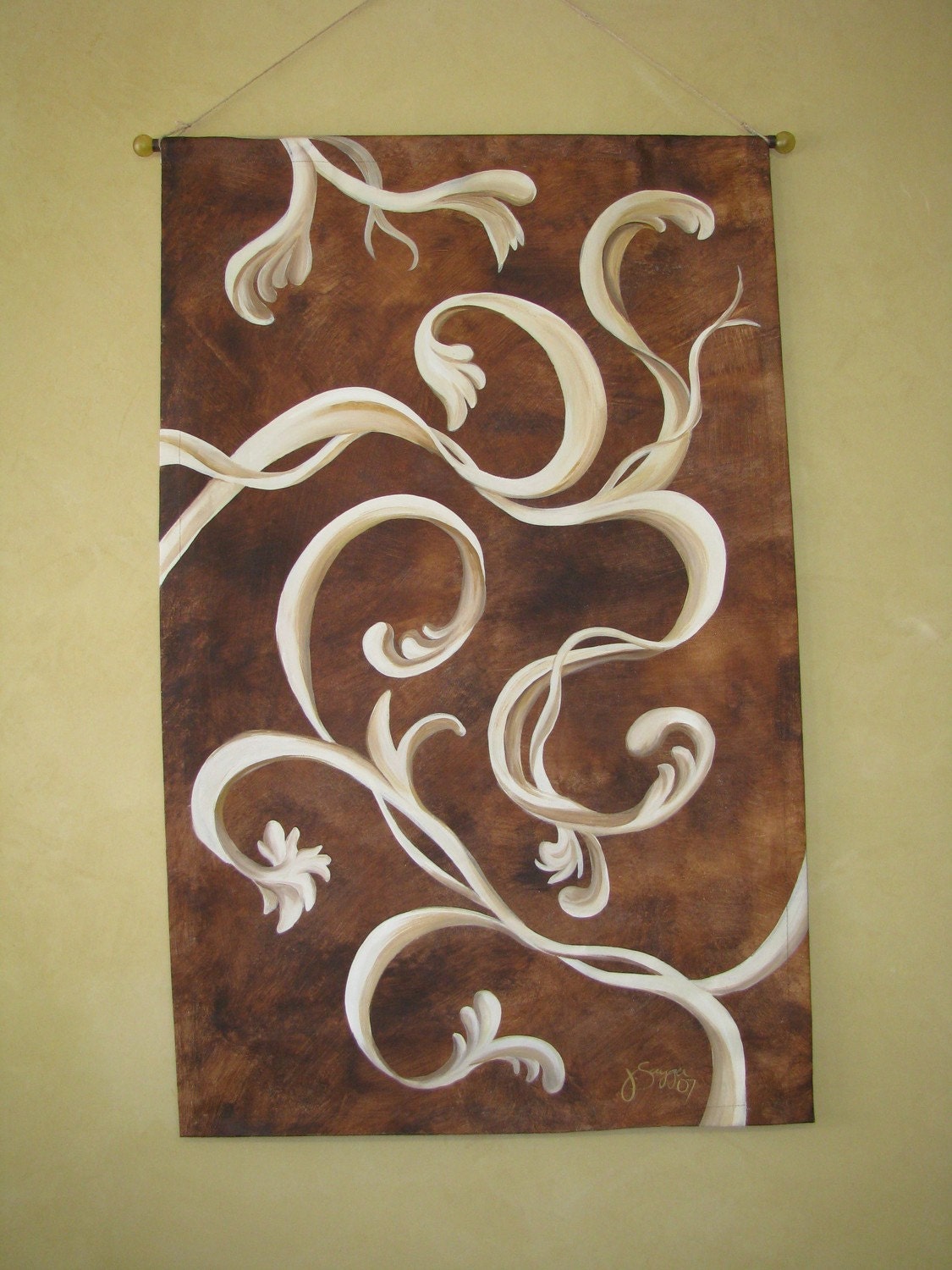 Swash Ribbon - Original Acrylic Tapestry Wall Hanging