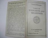 Town of Sagus Table of Weights and Measures