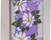 Ceramic Vase with Hand Painted Daisys