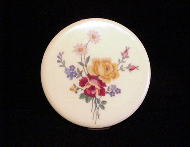 1930's Powder Compact Rex Fifth Avenue Vanity Compact Flapjack Compact Pancake Compact Mirror Compact