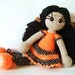 Doll crochet art soft toy amigurumi orange black spring kids children