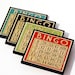 Retro Bingo Card Coaster Set Game Night Tabletop Vintage Style Decor