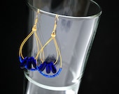 Midnight Blue Beaded Earrings