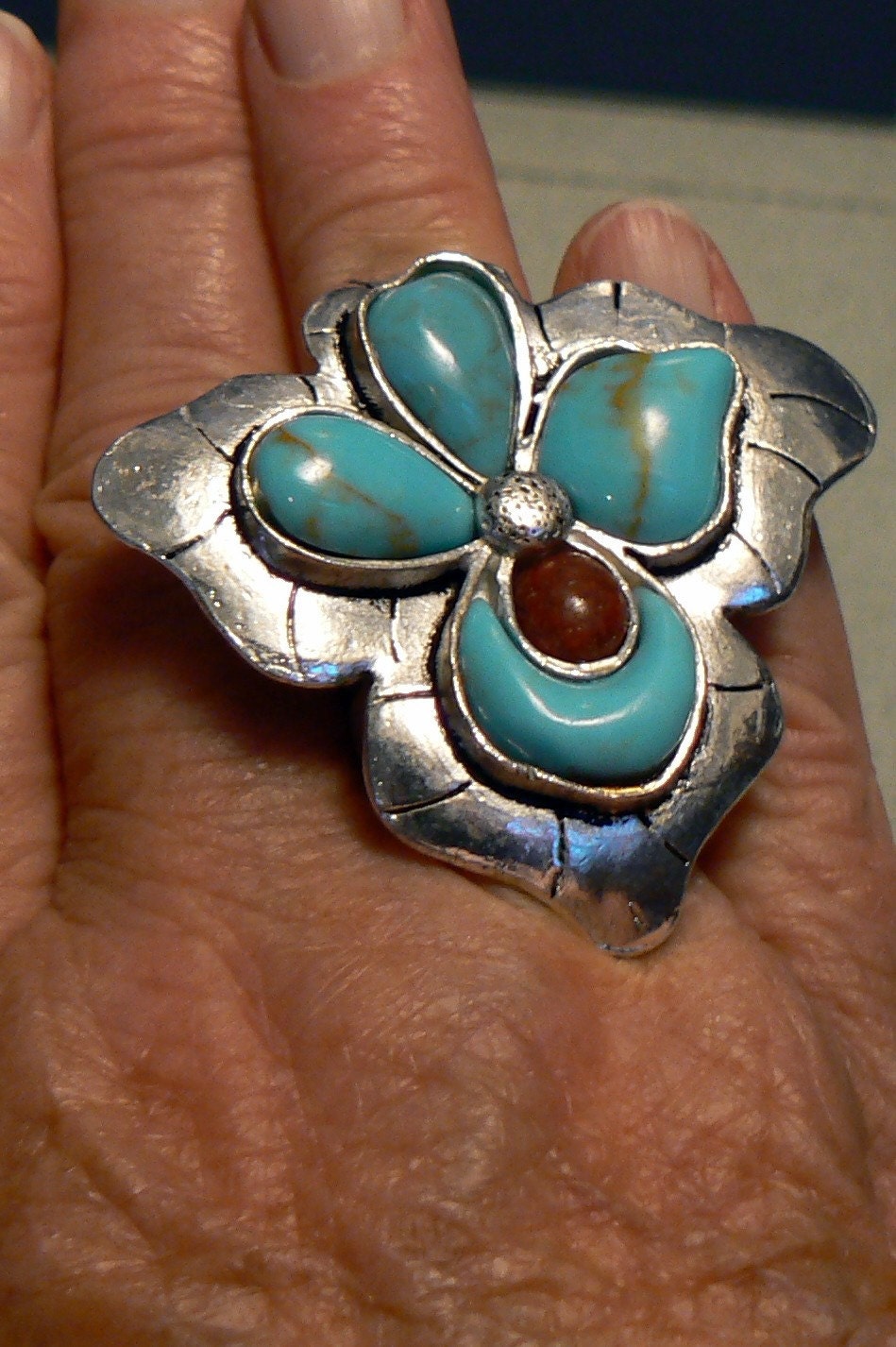 Turquoise and Silver Ring