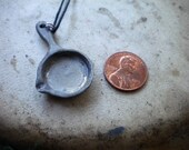 Miniature Frying Pan Pendant - Choose Cast Iron or Silver