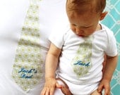 NEW Baby Boy Father's Day Personalized Set for Daddy and Baby.  Any Tie on Onesie and T-Shirt.  New Dad, New Baby Gift Summer Wedding