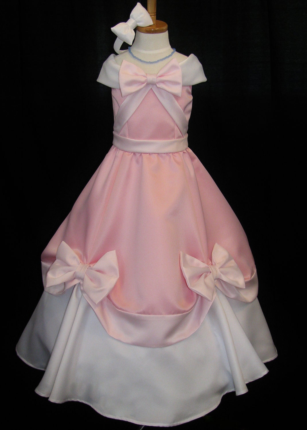 Child's Pink Cinderella Gown That The Mice Made