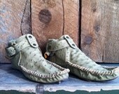 Moc Bootie- Ostrich Moccasin Ankle Boot