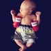 Little Fighter Infant Boxing Trunks - Photo Prop Diaper Cover