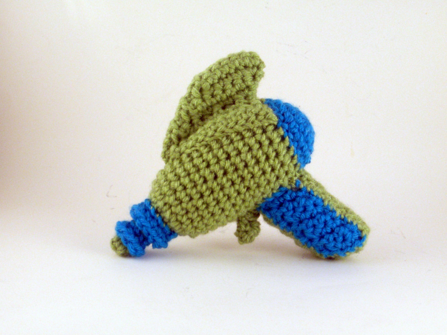 Crochet Raygun in Green and Blue - Baby's First Raygun