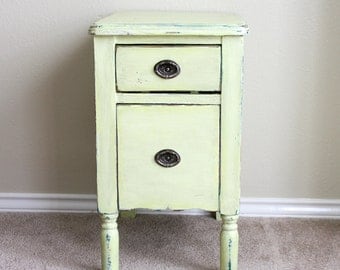 Pale apple vintage side table