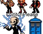 Doctor Who 11th Doctor Set Cross Stitch Pattern