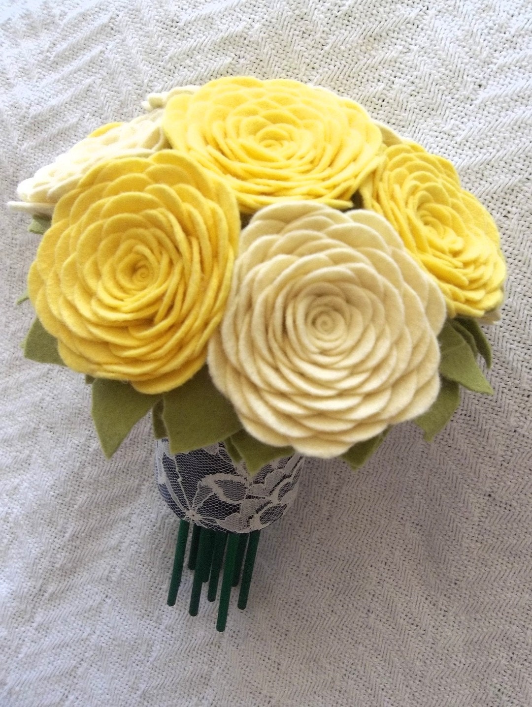 hand crafted felt rose bouquet-pick your colors