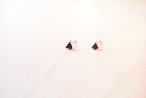Mini Triangle Stud Earrings - Last Pair