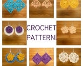 Crocheted Earrings PDF Pattern INSTANT DOWNLOAD "Dainty Dangles"