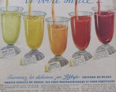 9 x 12" Libby's Vintage french advert Back Cover of french fashion magazine Marie Claire 1930's