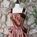 Reserved 1940s Copper Gown // Hollywood Glamour // Full Length Formal Dress // Deep Pockets // Chocolate Satin Evening Gown