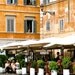 Italy Photography - Cafe in Rome Photo - Kitchen Decor - Al Fresco - Roman Trattoria - Italian Art Print - Pumpkin Orange Green - European