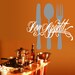 Vinyl Wall Decal Sticker Art - Bon Appetit - Large - Kitchen mural
