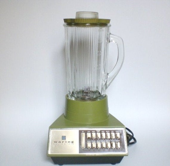 Vintage Avocado Green Blender Waring 1970s by GallivantsVintage