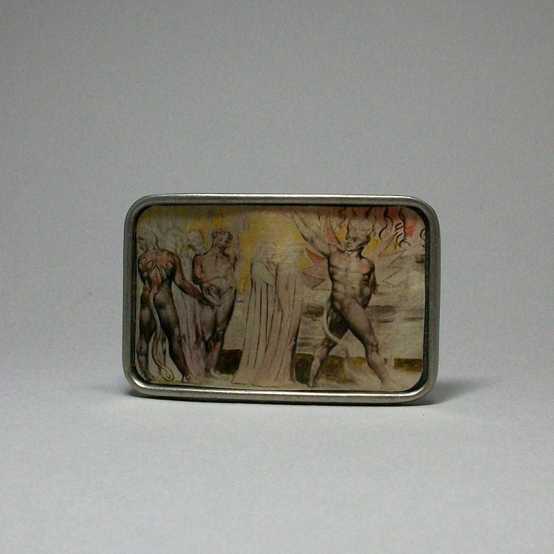 Belt Buckle Devil with Dante and Virgil The Divine Comedy