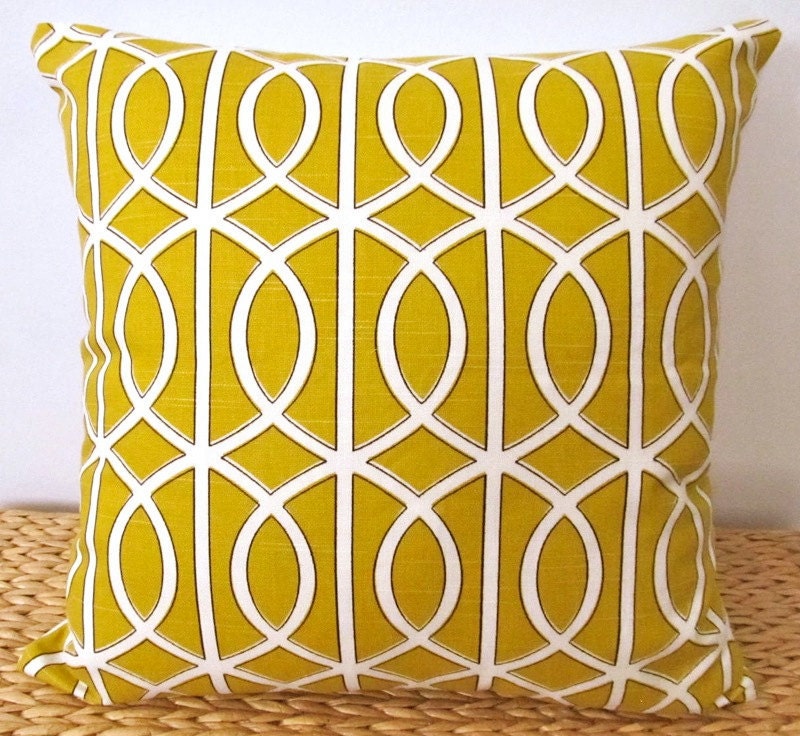 Citrine Dwell Studio Pillow Cover 17" square with invisible zipper Bella Porte