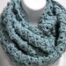 Cotton Infinity Loop Cowl in Grayed Jade by Stitchknit