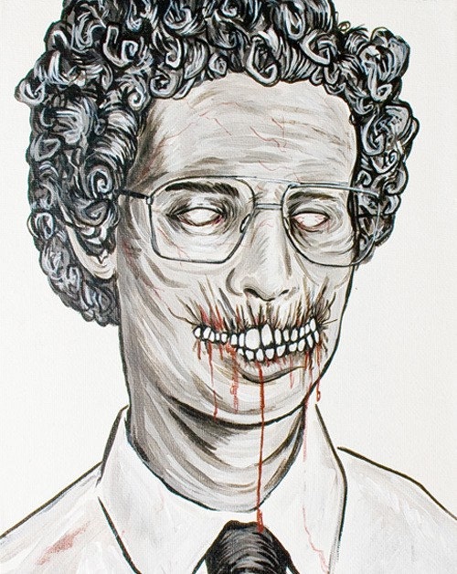 Zombie Napoleon Dynamite 8x10 on Canvas