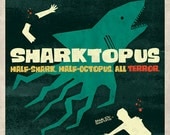 Sharktopus Print - 12x16 Print
