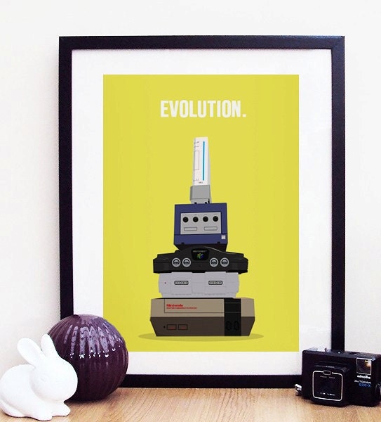 Nintendo Evolution - Next Generation Gaming Poster Print A3 / 11x14