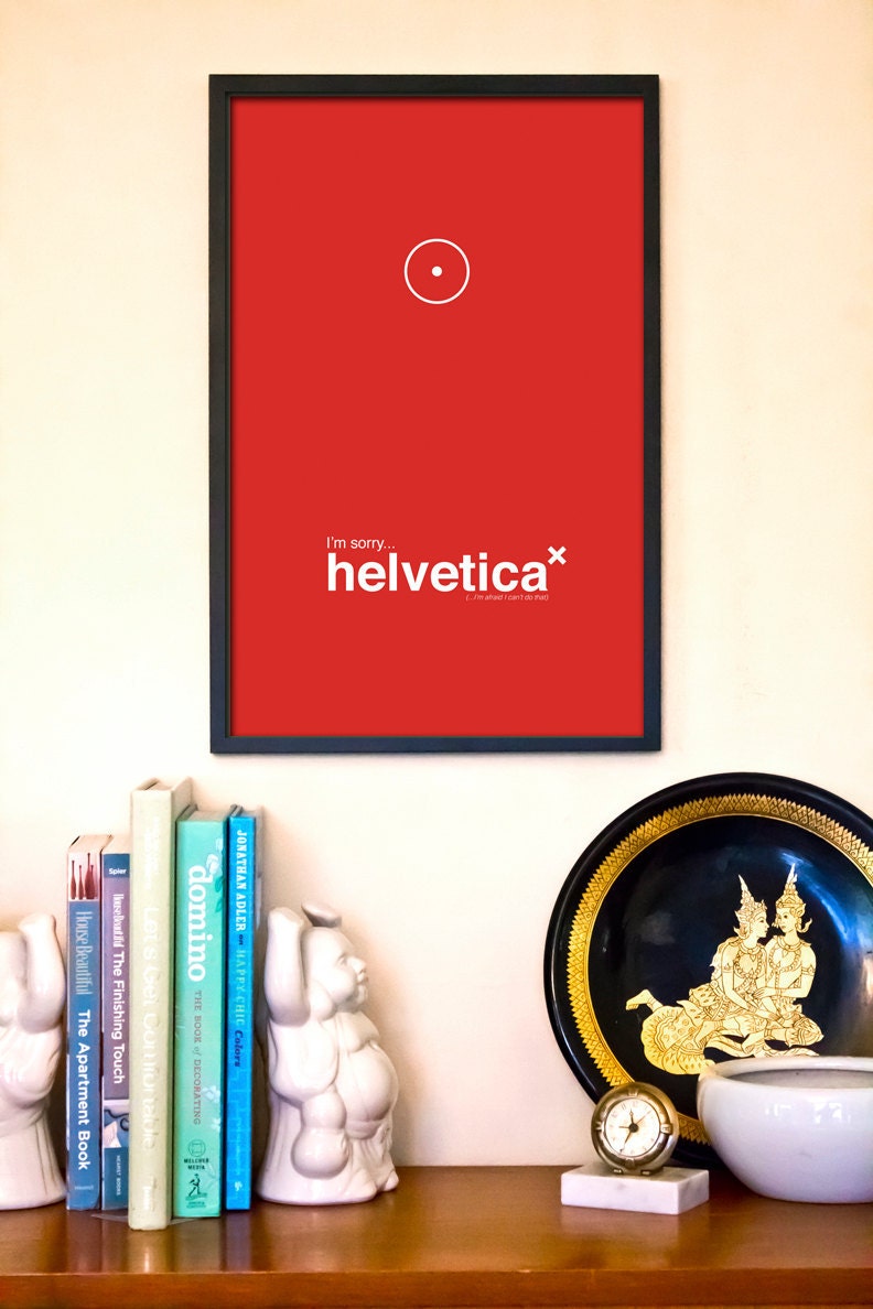 2001 A Space Odyssey: 11"x17" Helvetica Typography Inspired Movie Poster