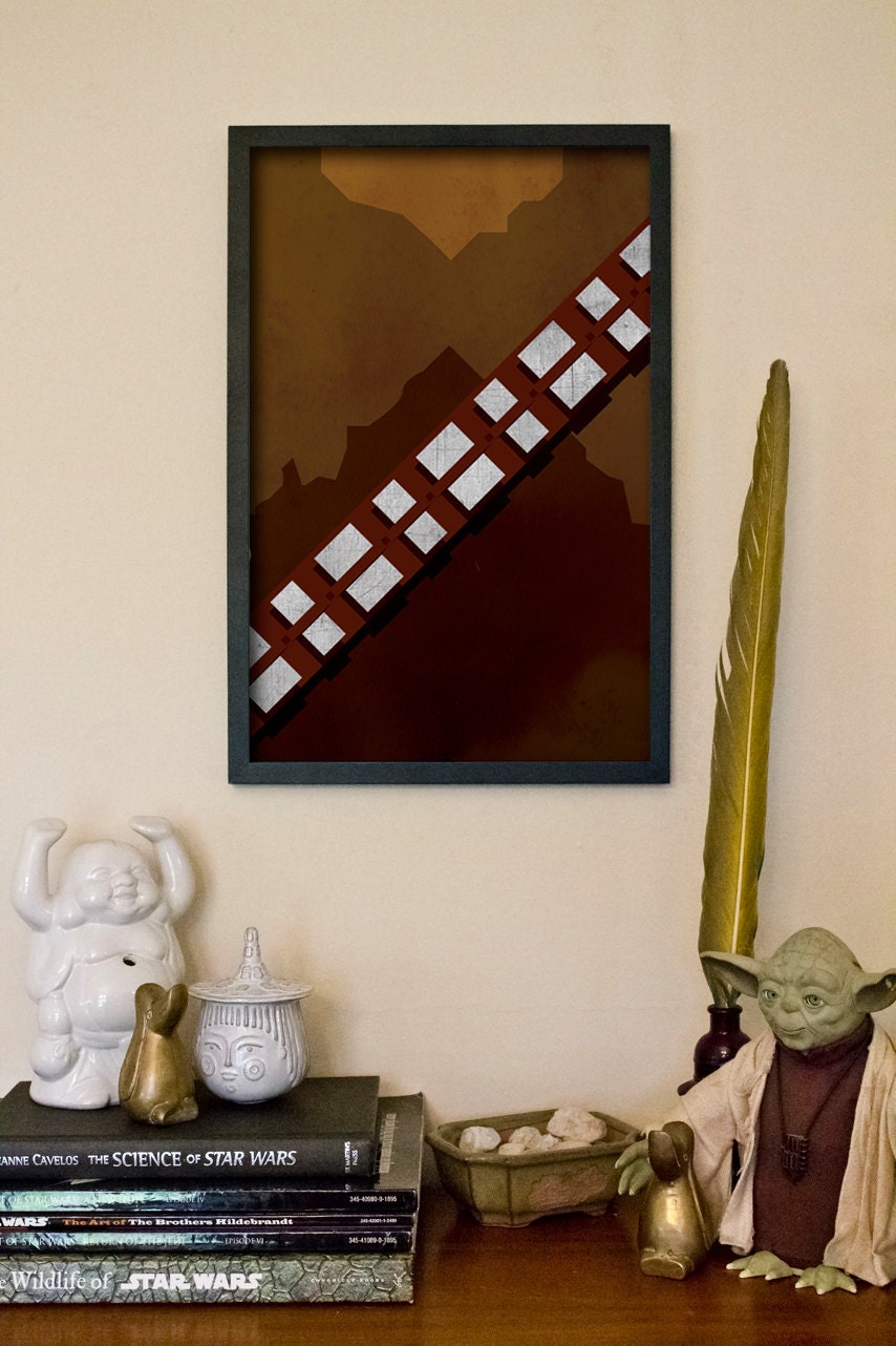 Star Wars Inspired Chewbacca Character Portrait - 11x17 Fine Art Print