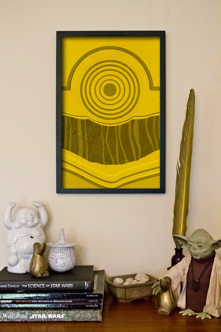 Star Wars Inspired C-3PO Character Portrait - 11x17 Fine Art Print
