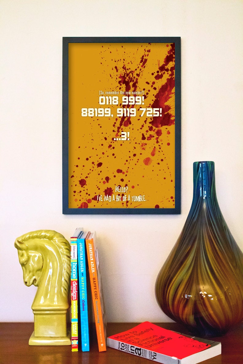 IT Crowd Inspired Quote Poster // 0118 99 88199, 9119 725 3 // 11x17 Humorous Art Print