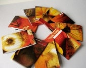 Pumpkin Matchbook Notebooks Note Pads Set of 10 Recycled Covers Thanksgiving Harvest Theme